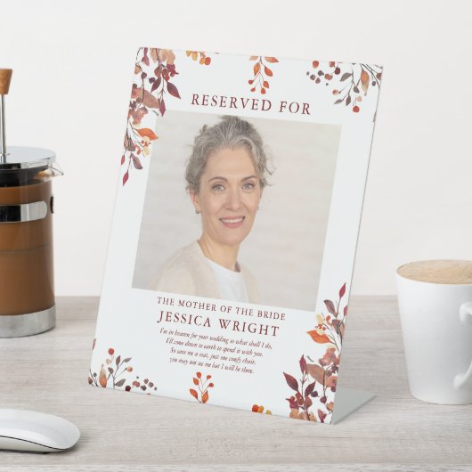 Gereserveerd Sla een stoel foto bruiloft Reclamebord Met Voetstuk (Insitu)