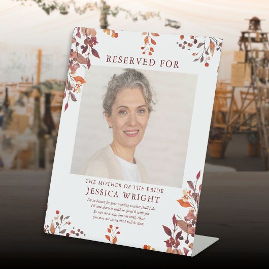 Gereserveerd Sla een stoel foto bruiloft Reclamebord Met Voetstuk