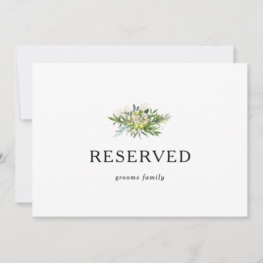 Gereserveerd symbool voor Elegant Olive Greenery (Voorkant)