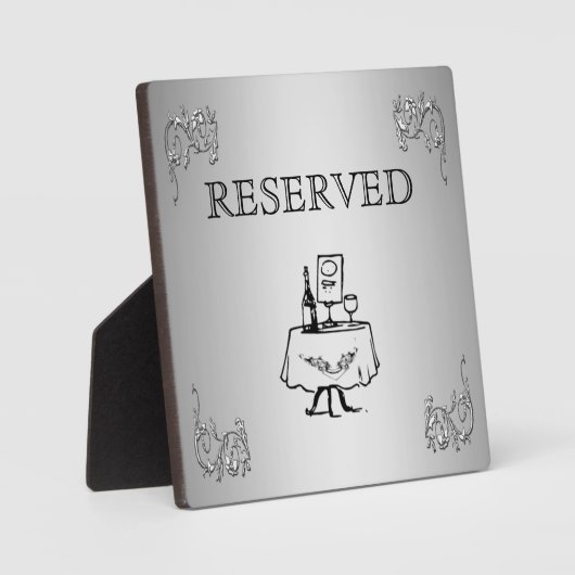 Gereserveerd tabellabel fotoplaat (Voorkant)