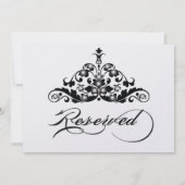 Gereserveerd Tabelteken in Ice Metallic Finish Kaart (Achterkant)