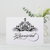 Gereserveerd Tabelteken in Ice Metallic Finish Kaart (Staand voorkant)