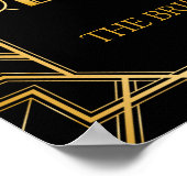 Gereserveerd Tafel | Gatsby Art Deco Poster (Hoek)