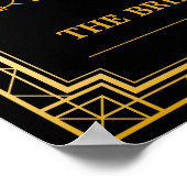 Gereserveerd Tafel | Gatsby Art Deco Poster (Hoek)