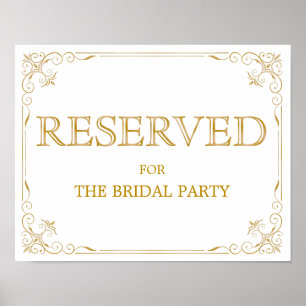 Gereserveerd Tafel   Moderne kalligrafie Poster