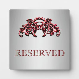 Gereserveerd tafelrestaurant in opgerolde vorm fotoplaat