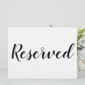 Gereserveerd teken - Gereserveerd (Staand voorkant)