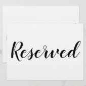 Gereserveerd teken - Gereserveerd (Voorkant / Achterkant)