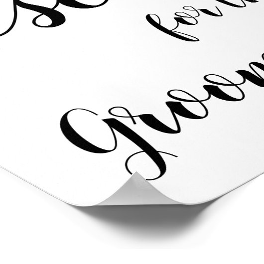 Gereserveerd teken - Groom's Family Poster (Hoek)