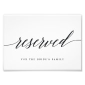 Gereserveerd teken Kies uw formaat modern script Foto Afdruk (Voorkant)
