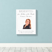 Gereserveerd teken Moeder van de bruid Foto Memori Canvas Afdruk (Insitu (Houten vloer))
