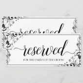 Gereserveerd teken wijzigen | Chic Bouquet (zwart  (Voorkant / Achterkant)