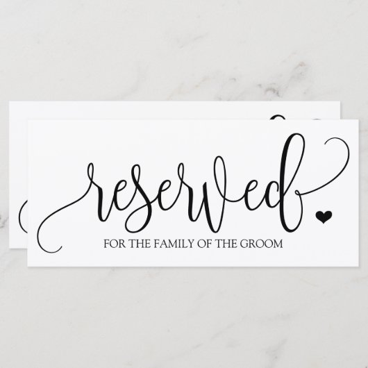 Gereserveerd teken wijzigen | Robuuste kalligrafie (Voorkant / Achterkant)