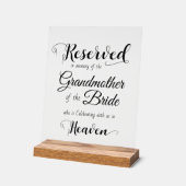 Gereserveerd ter nagedachtenis aan het elegante hu acryl bord (Hoek)