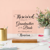 Gereserveerd ter nagedachtenis aan het elegante hu acryl bord (Huwelijk)