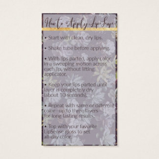 Gereserveerd voor Amy ~LipSense Application & Tips Visitekaartje