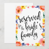 Gereserveerd voor Brde's Family Affordable Floral  (Voorkant / Achterkant)