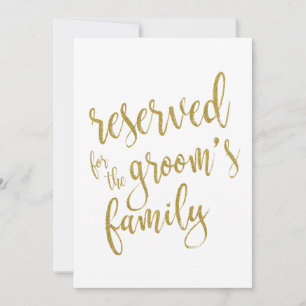 Gereserveerd voor de familie van de bruidegom Beta