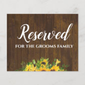 Gereserveerd voor de familie van de bruidegom Rust (Voorkant)