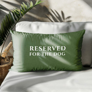 Gereserveerd voor de hond groene linnen textuurpri accent kussen