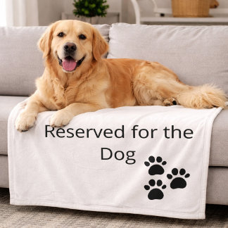 Gereserveerd voor de hond minimalistische deken
