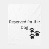Gereserveerd voor de hond minimalistische deken (Voorkant)