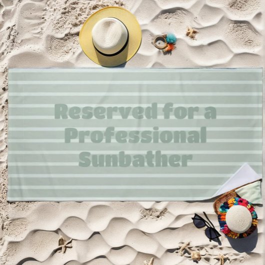 Gereserveerd voor een professionele Sunbather Beac Strandlaken