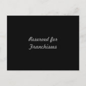 Gereserveerd voor franchisenemers briefkaart (Voorkant)
