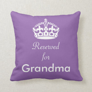 Gereserveerd voor Grandma (of enige naam) Crown Cu Kussen