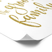 Gereserveerd voor Groom's Family Glitter 8x10 Sign Poster (Hoek)