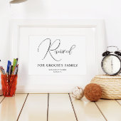 Gereserveerd voor Groom's Family Wedding Sign Poster