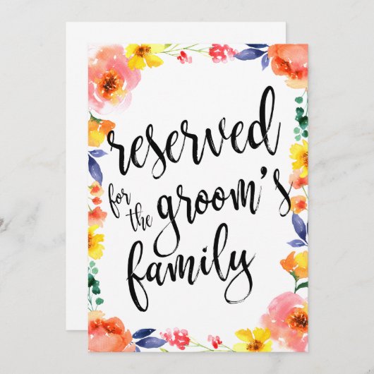 Gereserveerd voor het bevoordeelbare Floral Sign v (Voorkant / Achterkant)