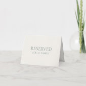Gereserveerd voor het familietafel bord – Minimaal (Achterkant)