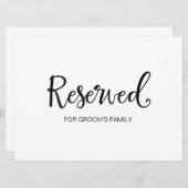 "Gereserveerd voor het huwelijk" | Calligrafie (Voorkant / Achterkant)