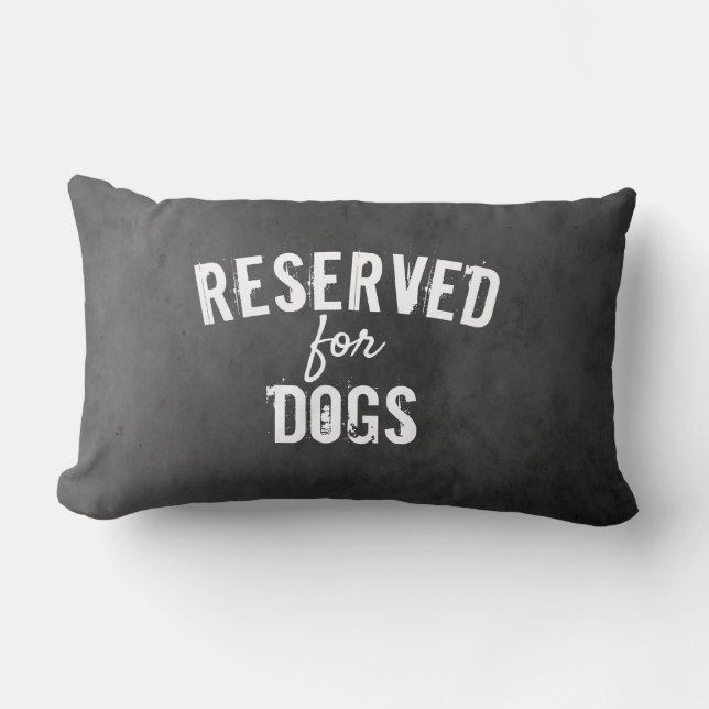 Gereserveerd voor honden Quote Kussen Distressed G (Voorkant)