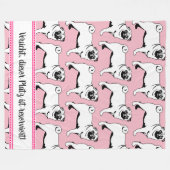 Gereserveerd voor Meneer Mops Fleece Deken (Voorkant (Horizontaal))
