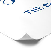 Gereserveerd weddenschap in Navy Blue Calligrafie Poster (Hoek)