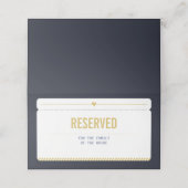Gereserveerd wedstabel plaatskaartje (Buitenkant ongevouwen)