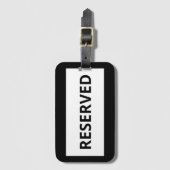 Gereserveerd Wit Zwart Identificatie Label Bagagelabel (Voorkant (verticaal))
