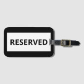 Gereserveerd Wit Zwart Identificatie Label Bagagelabel (Voorkant (horizontaal))