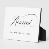 Gereserveerd |  zwart-wittekenweddenschap fotoplaat (Zijkant)