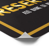 Gereserveerde aanmelding in Elegant Black en Gold Poster (Hoek)