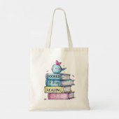 Gereserveerde & Bezig Lezen Boodschappentas | Grap Tote Bag (Achterkant)