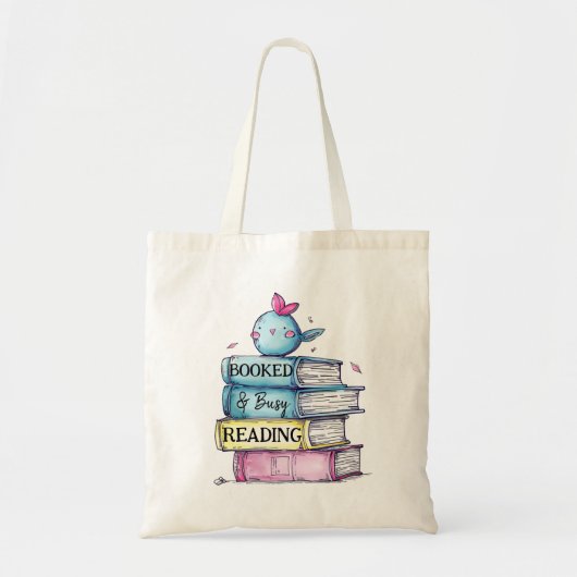 Gereserveerde & Bezig Lezen Boodschappentas | Grap Tote Bag (Voorkant)