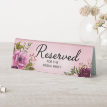 Gereserveerde Bridal Partij Roze Paarse Floral