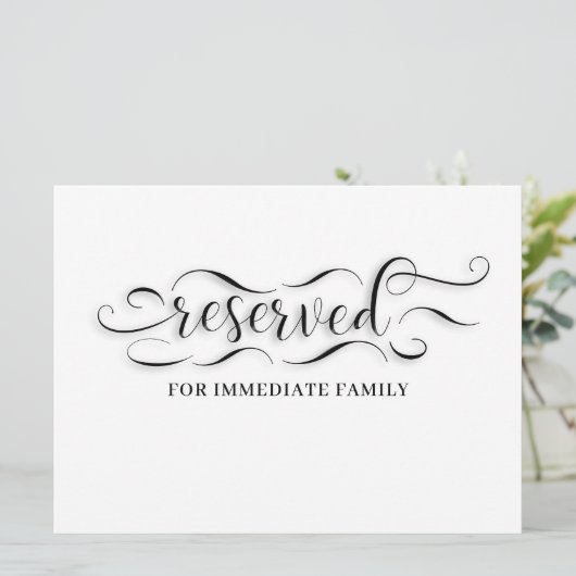 Gereserveerde bruiloft kaart (Staand voorkant)