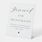 Gereserveerde bruiloft Modern Elegant voetstuk Reclamebord Met Voetstuk (Voorkant)