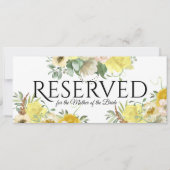 Gereserveerde Gele Bloemen Kaart (Voorkant)