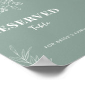 Gereserveerde Groene Weddenschap Sage Poster (Hoek)