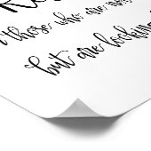 Gereserveerde herdenkingsbord voor trouwfeest poster (Hoek)